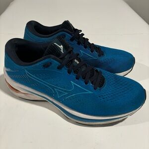 Mizuno Womens Wave Rider 25 Blue Athletic Running Shoes Sneakers Sz 8